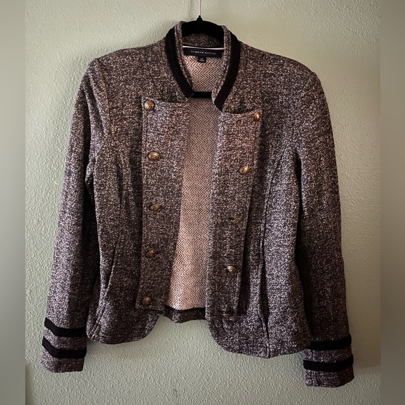 Women’s Blazer Military Style - Gray and Black - Picture 1 of 7